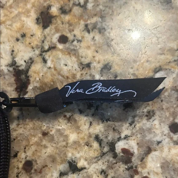 Vera Bradley Black and Green Quilted Pouch - Picture 3 of 4